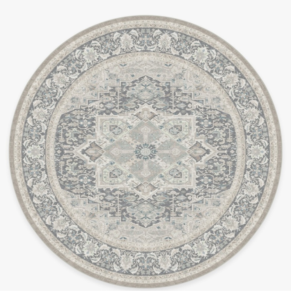 Ruggable 8 ft round Hendesi Heriz Abalone Rug